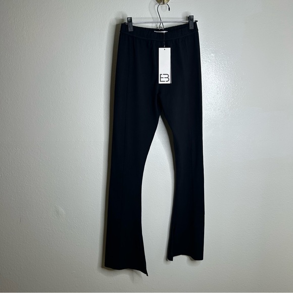 NWT EB Denim Split Hem Cotton Legging in Black Size Large - Picture 3 of 15